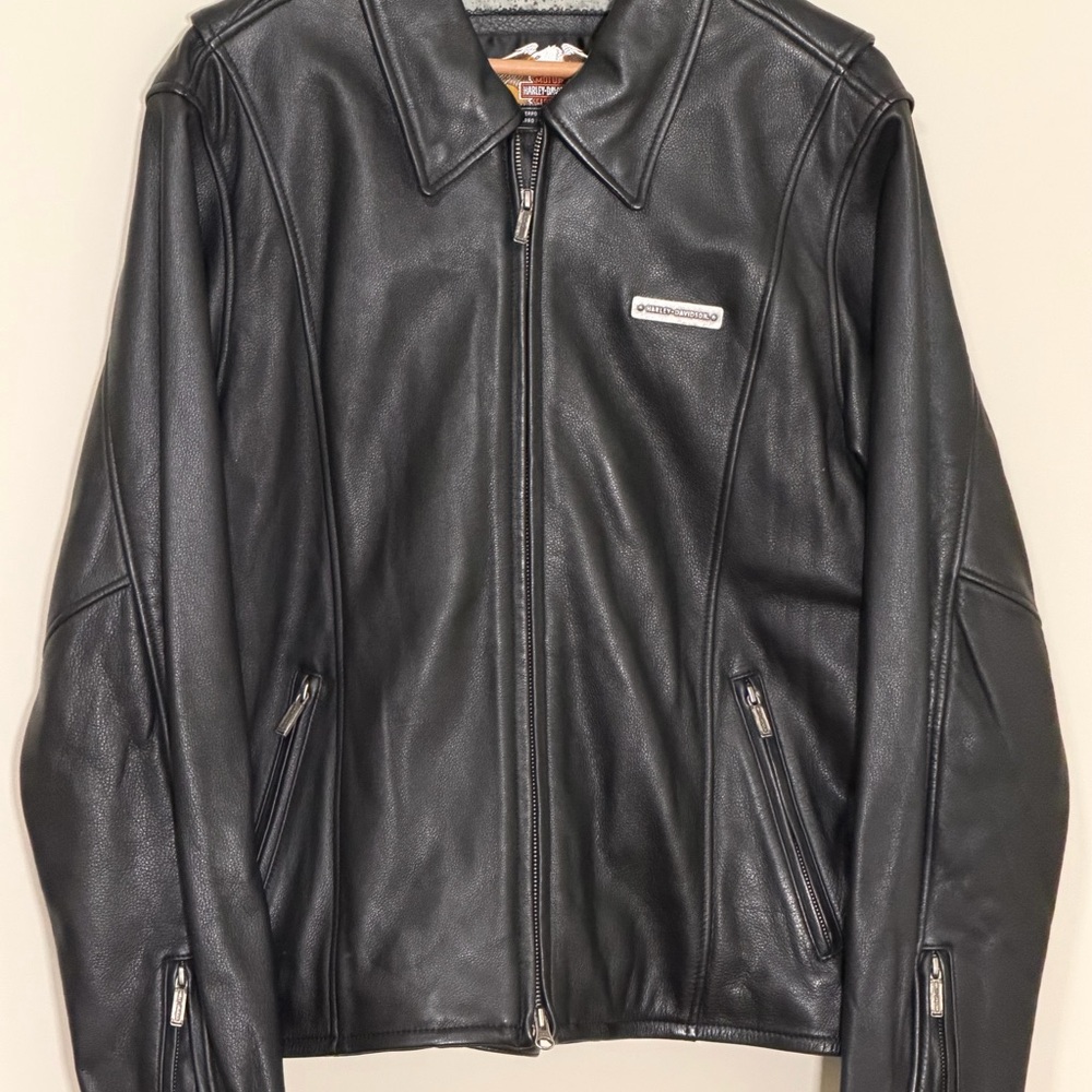 Men's Black Leather Harley Davidson Jacket